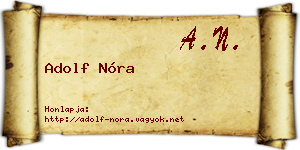 Adolf Nóra névjegykártya