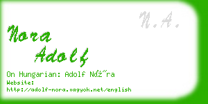 nora adolf business card